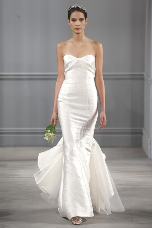 abito da sposa Monique Lhuillier Spring 2014 foto George Chinsee